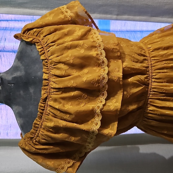 AEOM  Mustard High Low Dress - Picture 6 of 8